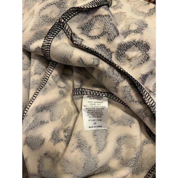 Ultra Teeze Womens Leopard Print Flared Midi Skirt 2X Polyester Stretch Waist - Picture 7 of 7